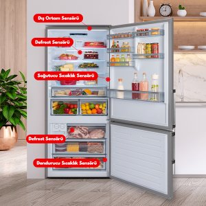 Vestel NFK52011 X 471 Lt No-Frost Buzdolabı ( inox)